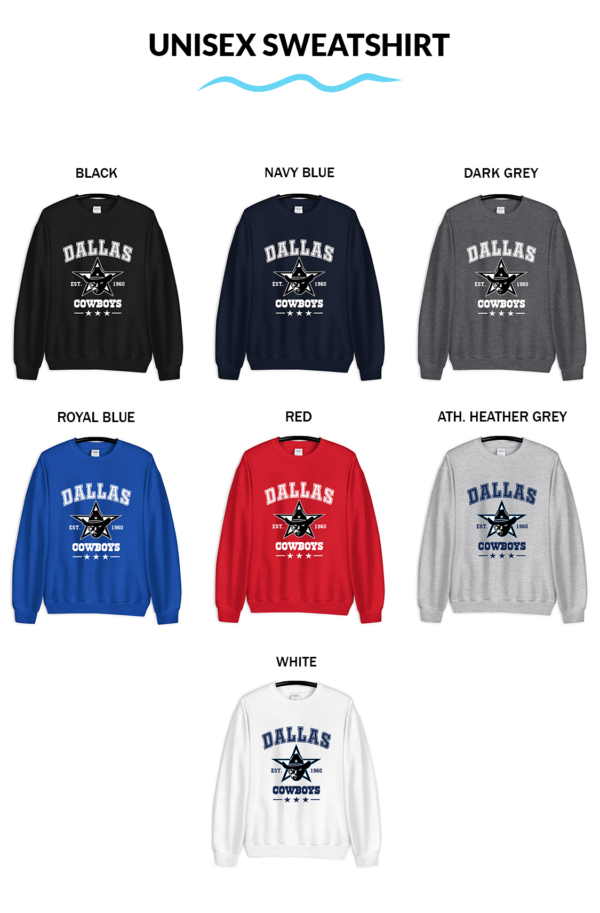 Dallas Cowboys Est 1960 Unisex Sweatshirt Dallas Cowboys Est 1960 T-Shirt - Perfect Gift for Football Fans