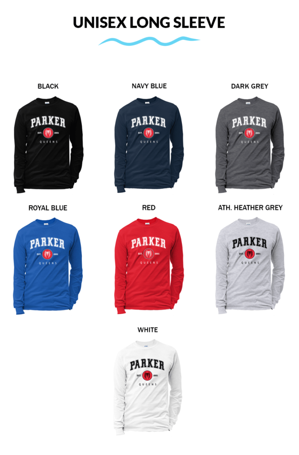 Parker Est 2001 Unisex Long Sleeve Trending Parker Est 2001 T-Shirt Featuring The Spiderman Logo