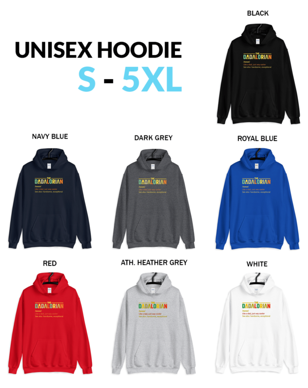 The Dadalorian Unisex Hoodie The Dadalorian Father's Day T-Shirt - Star Wars Inspired Customizable Tee and Sweatshirt