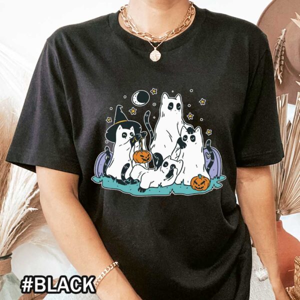 Halloween Spooky Cat Ghosts T-Shirt