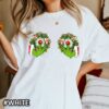 Comfort Colors Christmas Wreath Boobs Grinch Hands On Boobs Tits The Season Holiday Boobs Funny Christmas Party White Shirt