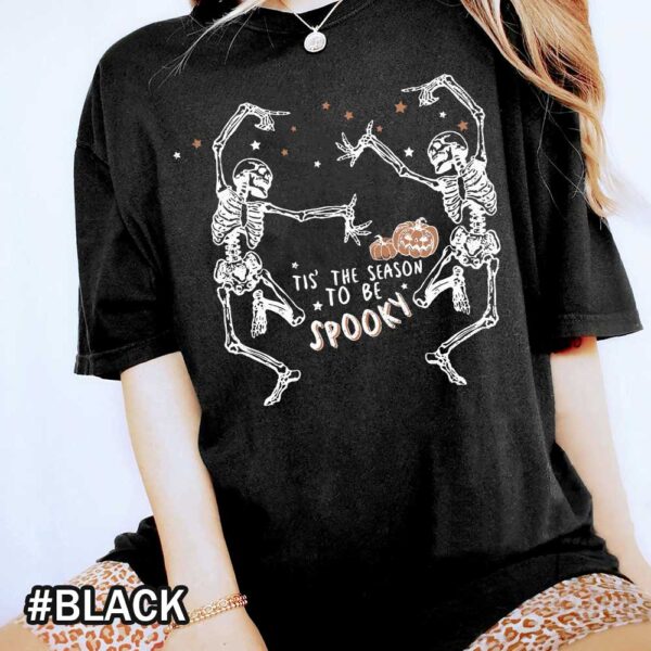 Halloween Dancing Skeletons Comfort Colors T-Shirt - Unisex Spooky Season Gift