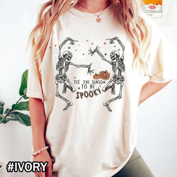 Halloween Dancing Skeletons Comfort Colors T-Shirt - Unisex Spooky Season Gift