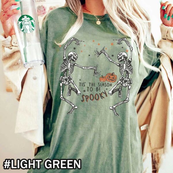 Halloween Dancing Skeletons Comfort Colors T-Shirt - Unisex Spooky Season Gift