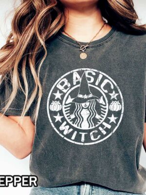 Halloween Basic Witch Starbucks Parody T-Shirt Basic Witch Starbucks Parody T-Shirt featuring a witch in the Starbucks logo for Halloween
