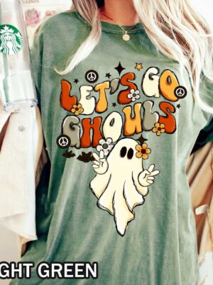 Let's Go Ghouls Vintage Halloween Shirt and Sweatshirt Cute Ghost Let's Go Ghouls Vintage Halloween T-Shirt