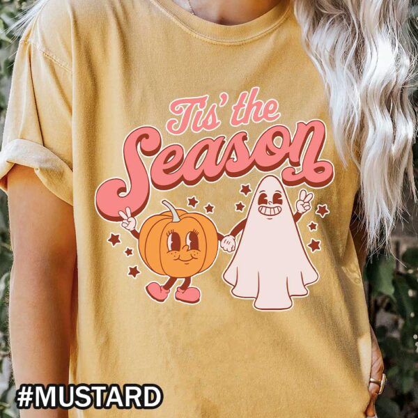 Comfort Colors Vintage Fall Pumkin and Pumkin Spice Latte Vintage Thanksgiving Mustard Shirt Fall Tis The Season Comfort Colors T-Shirt