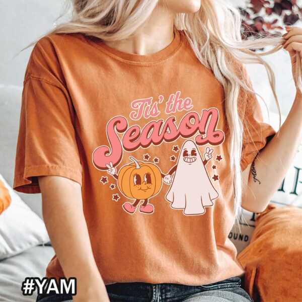 Comfort Colors Vintage Fall Pumkin and Pumkin Spice Latte Vintage Thanksgiving Yam Shirt Fall Tis The Season Comfort Colors T-Shirt
