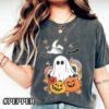 Halloween Vintage Spooky Floral Ghost T-Shirt