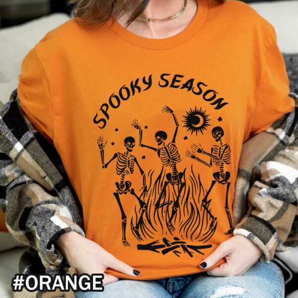 Spooky Season With Dancing Skeletons Sweatshirt - Halloween Dancing Skeletons Sweater