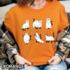 Funny Black Cat Wearing Ghost Costume Shirt