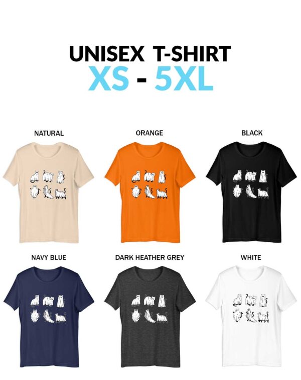 Halloween Black Cats Wearing Ghost Sheets Costume T-Shirt