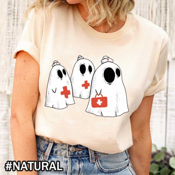 Ghost Nurse Halloween Nurse Shirt Spooky Nurse Zombie Nurse Nurses Halloween party Shirt Halloween Ghost Nurse T-Shirt