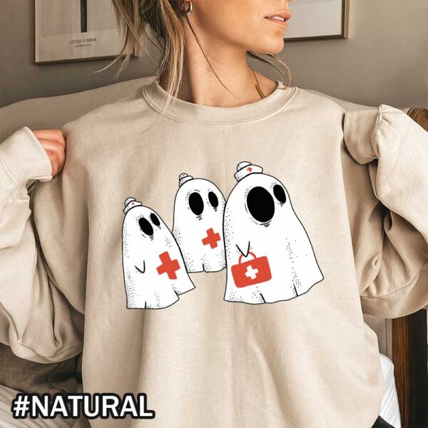 Ghost Nurse Halloween Nurse Shirt Spooky Nurse Zombie Nurse Nurses Halloween party Sweatshirt Halloween Ghost Nurse T-Shirt
