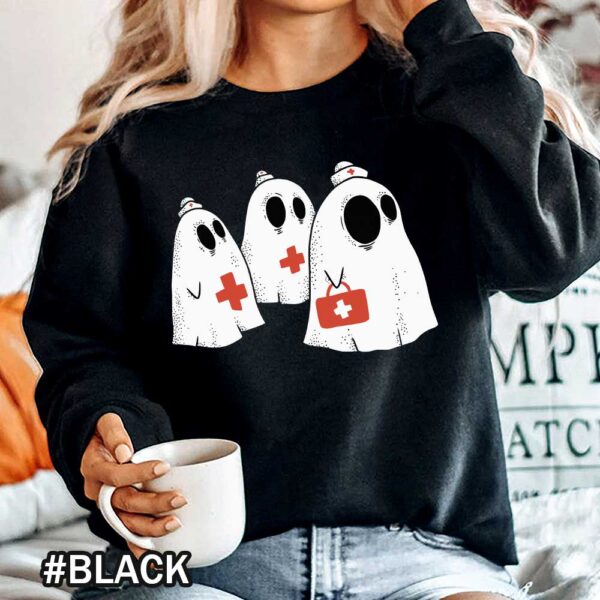 Ghost Nurse Halloween Nurse Shirt Spooky Nurse Zombie Nurse Nurses Halloween party Sweatshirts Halloween Ghost Nurse T-Shirt