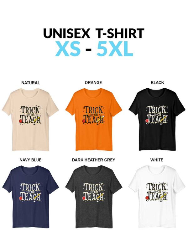 Halloween Teacher Shirt Trick or Teach Funny Teacher Shirt Unisex Shirt Halloween Trick or Teach T-Shirt for Teachers