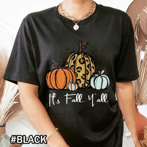 Its Fall Yall Fall Sweatshirt Leopard Cheetah Pumpkin Shirt Fall Crewneck Womens Thanksgiving Tshirt It's Fall Y'all Sweatshirt - Vintage Leopard Pumpkin Print for Halloween