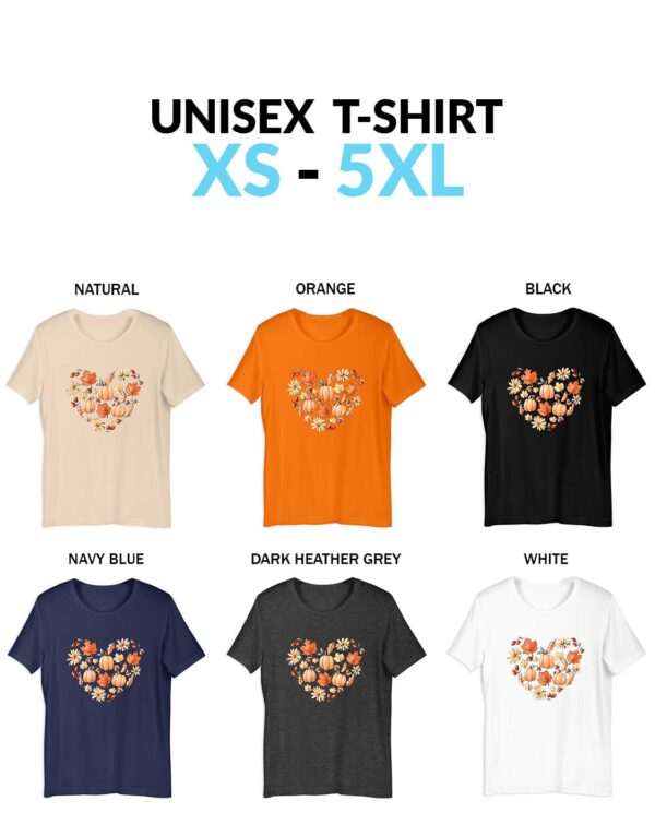 Pumpkin Patch Heart Fall Leaves And Pumpkins Heart Sweatshirt Cute Pumpkin Unisex Shirt Vintage Fall Heart Sweatshirt - Cute Autumn Leaves & Pumpkin Patch Design