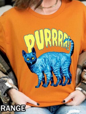 Halloween Spooky Cat Purr T-Shirt Spooky Cat Purring Halloween T-Shirt