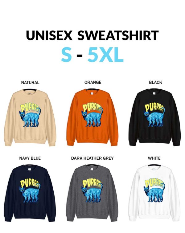 Purring Cat Purr Spooky Cat Halloween Cat Halloween Gift For Cat Lovers Unisex Sweatshirt Halloween Spooky Cat Purr T-Shirt