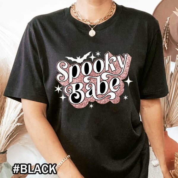 Spooky Babe Shirt Halloween Spooky Babe Sweatshirt Spooky Vibes Shirt Spooky Season Tshirt Halloween Spooky Babe T-Shirt - Unisex T-Shirts and Sweatshirts