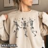 Three Dancing Skeletons Vintage Halloween Sweatshirt