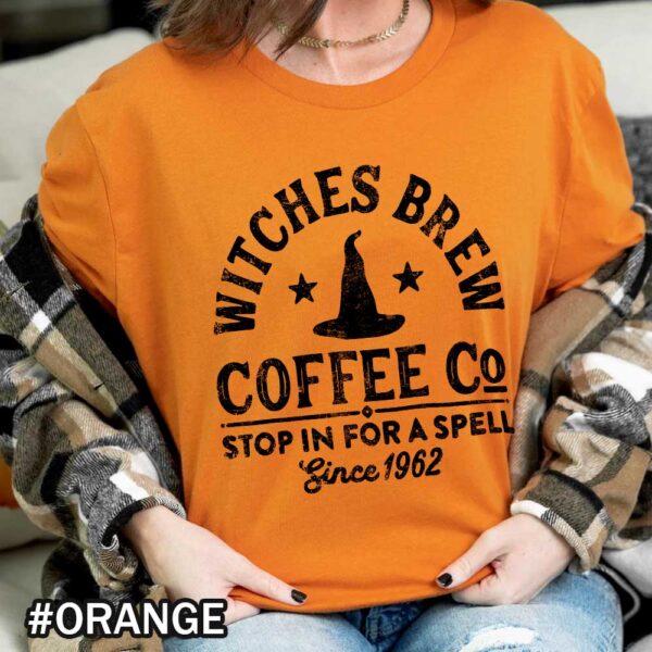 Witches Brew Sweatshirt Coffee Lover Halloween Gift Coffee snob Halloween Coffee Themed Halloween Orange Shirt Halloween Witches Brew Coffee Co Sweatshirt