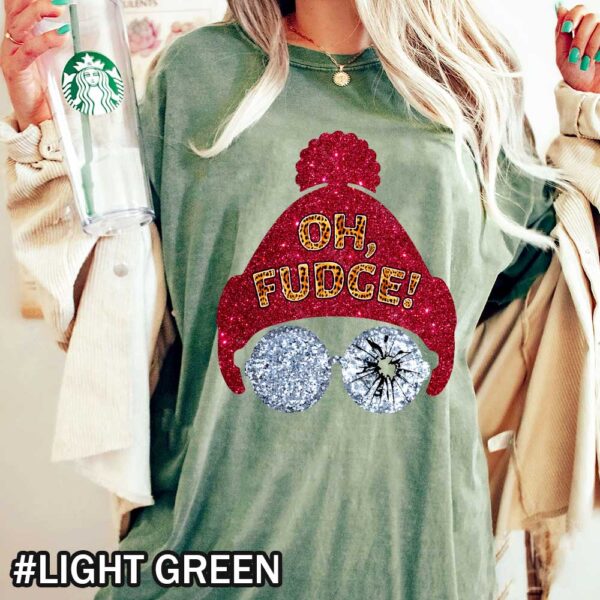 Light Green A Christmas Story Comfort Colors Shirt That Says Oh Fudge Oh Fudge Comfort Colors Shirt | A Christmas Story Tee