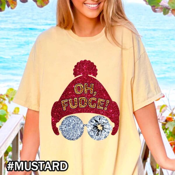 Mustard A Christmas Story Comfort Colors Shirt That Says Oh Fudge Oh Fudge Comfort Colors Shirt | A Christmas Story Tee