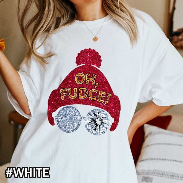 White A Christmas Story Comfort Colors Shirt That Says Oh Fudge Oh Fudge Comfort Colors Shirt | A Christmas Story Tee