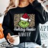 Grinch Christmas Sweatshirt That Says 'Holiday Hoobie Whatty'