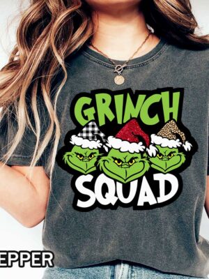 Grinch Squad Christmas Comfort Colors T-shirt Grinch Squad Christmas Comfort Colors T-shirt