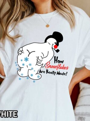 Farting Frosty Christmas Tee - Teefevr Funny Christmas Winter Shirt - This Is How Snowflakes Are Made