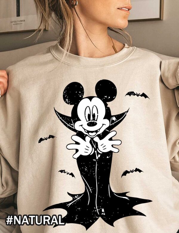 Vampire Mickey Mouse Halloween Sweatshirt Vampire Mickey Mouse Halloween Shirt | Disney Dracula Tee | Spooky Mickey Mouse T-Shirt