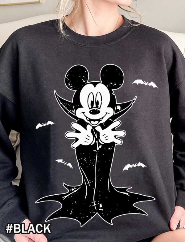 Vampire Mickey Mouse Halloween Sweatshirts Vampire Mickey Mouse Halloween Shirt | Disney Dracula Tee | Spooky Mickey Mouse T-Shirt