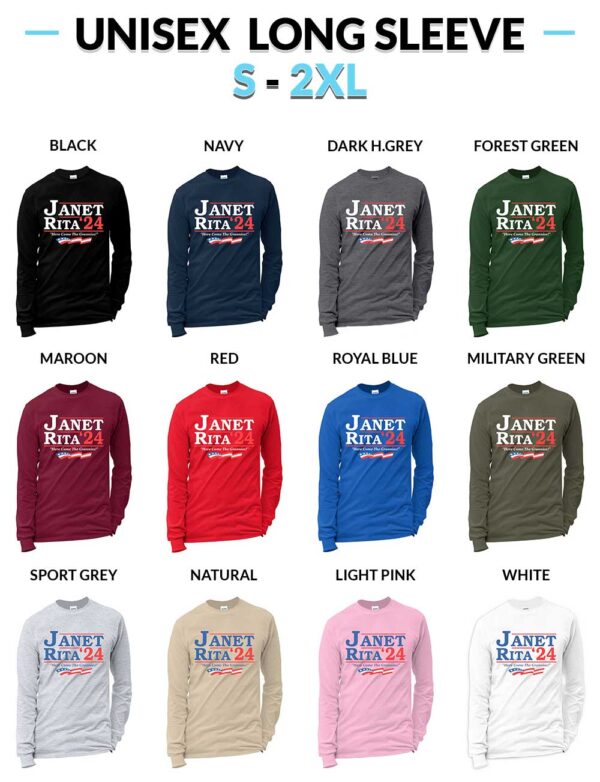 Janet Rita 2024 Here Come The Grannies T-Shirt - Election Parody Bluey Fans