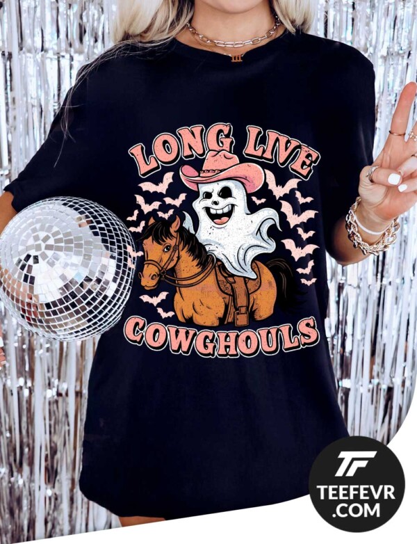 Halloween Long Live Cowghouls T-Shirt Image