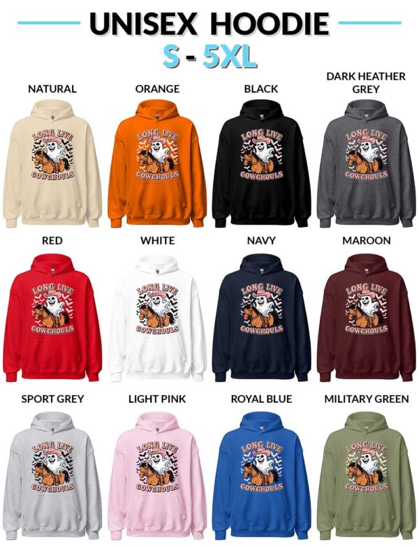 Halloween Long Live Cowghouls Unisex Hoodie Halloween Long Live Cowghouls T-Shirt - Funny Country Ghost Design
